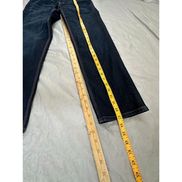 White House Black Market Womens Straight Crop Jeans 6 denim cotton dark‎ denim - Picture 8 of 8